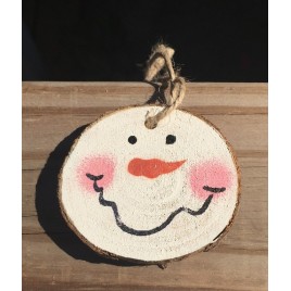 Blushing Snowman Christmas Hanging Tag Crocked Smile