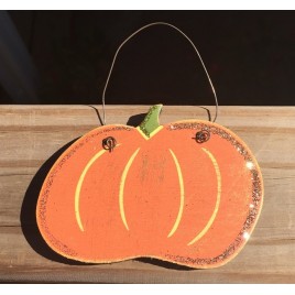 Fall Decor G33362 Fat Pumpkin Glittery Ornament 