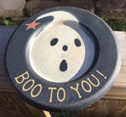 Primitive Wood Plate 33609G - Boo To You  