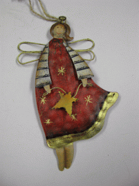  603333-Tin Angel Ornament