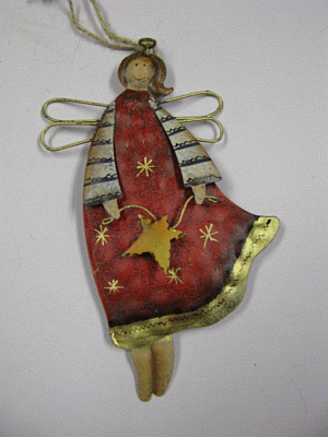 603333-Tin Angel Ornament 603333-Tin Angel Ornament