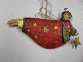  603334-Tin Angel Ornament