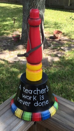  64691 A Teacher's Worth is Never Done Teacher  Metal Bell  