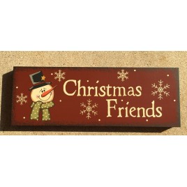 Christmas Decor Snowman 74729CFNB - Christmas Friends Wood Block