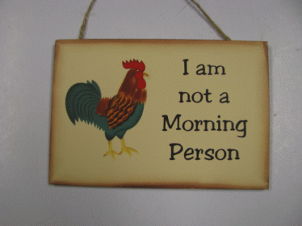 WD201-I'm not a Morning Person Rooster Wood Sign WD201-I'm not a Morning Person Rooster Wood Sign