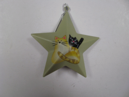 OR208- Cats on Metal Star OR208- Cats on Metal Star