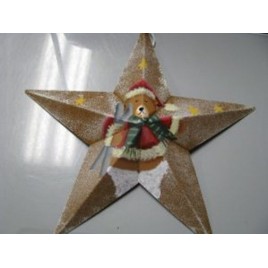 Christmas Ornament MS3 - Bear Metal Star