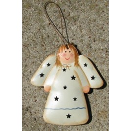 Metal Christmas Ornament OR311 - Angel Metal Star 3D Tin Punched Metal Christmas Ornament OR311 - Angel Metal Star 3D Tin Punched