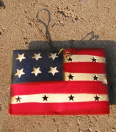 OR318- Flag Christmas Ornament Metal OR318- Flag Christmas Ornament Metal