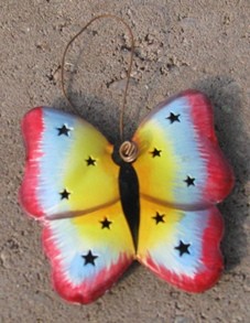 OR323 - Colorful Butterfly Metal Ornament OR323 - Colorful Butterfly Metal Ornament
