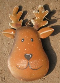 OR503- Reindeer Metal Christmas Ornament