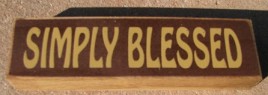 pb140r- Simply Blessed Wood Block 