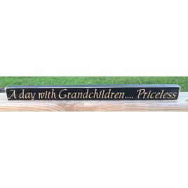 Primitive Wood Block A day with Grandchildren...Priceless Primitive Wood Block A day with Grandchildren...Priceless