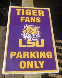 PS30007-LSU Tigers Aluminum Parking Sign