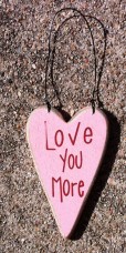 Wood Valentine Heart RO495LYM - Love You More