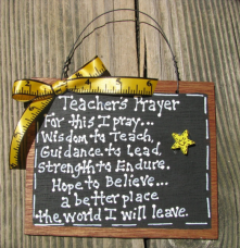 Teacher Gifts S197 Teacher Prayer Wood Slate