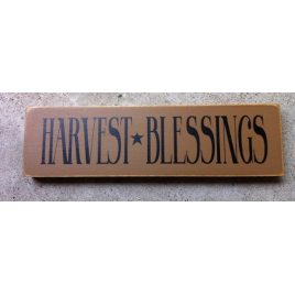 Primitive Wood Block T1999 Harvest Blessings Primitive Wood Block T1999 Harvest Blessings