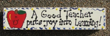  Teacher Gift BGT5036 Wood Block A Good Teacher puts joy into Learning 