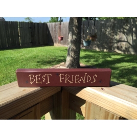 Primitive Wood Block T9006BF Best Friends  