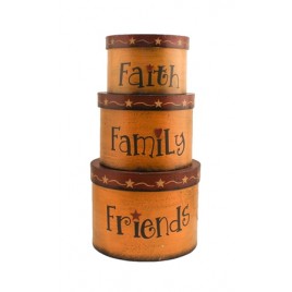 TWA1462  Faith Family Friends set of 3 nesting boxes 