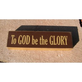 PB6124R To God be the Glory wood block 