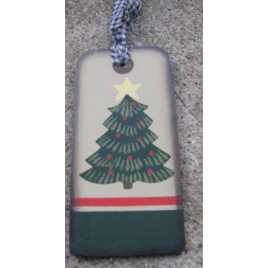  WD1465 - Christmas Tree Wood Tag