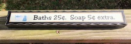 WD989 Bath 25 cents soap 5 cents extra wood block 