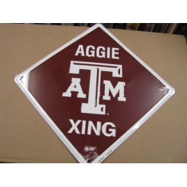 XS67015-Texas A&M L Crossing Metal  Sign
