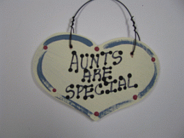  1023 - Aunts Are Special  smalll wood Heart 