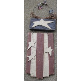 B2165 - Patriotic wood flag