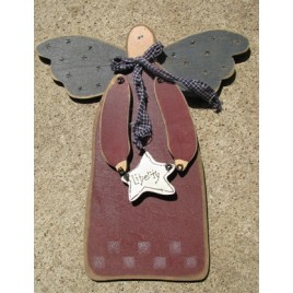B2512 - Primitive Patriotic Liberty wood Angel 
