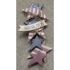 B5873 - Old Glory Stars Wood 