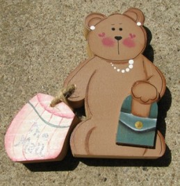 Bear Shopping - Green Purse 