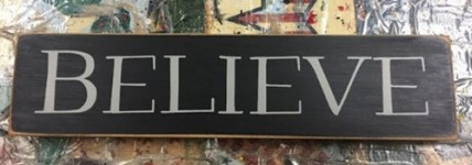 T2239 - Believe Wood Block T2239 - Believe Wood Block