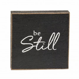 G38534 Be Still Mini Wood Block