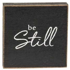 G38534 Be Still Mini Wood Block