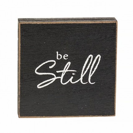 G38534 Be Still Mini Wood Block