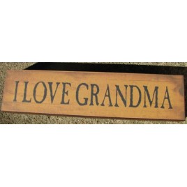 BJ74  I Love Grandma Wood block 