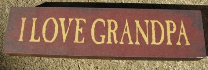 bj-75 I Love Grandpa wood block bj-75 I Love Grandpa wood block