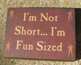 bj1062 I'm not Short...I'm Fun Sized wood block bj1062 I'm not Short...I'm Fun Sized wood block