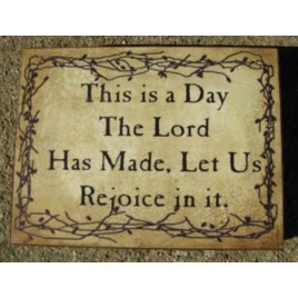 BJ-167B This is the day the Lord has made, let us rejoice in it wood block BJ-167B This is the day the Lord has made, let us rejoice in it wood block
