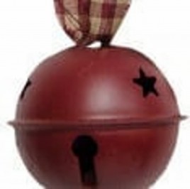 GISB23550 Christmas Ornament Burgundy Jingle Bell 2 inches in diameter