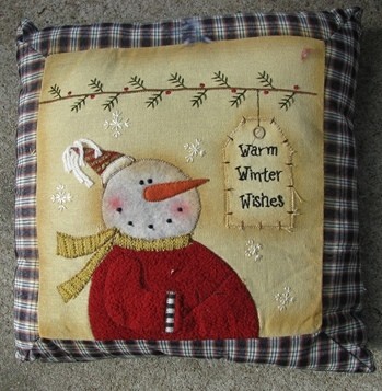 Christmas Decor C1364WWW-Warm Winter Wishes Tag Pillow
