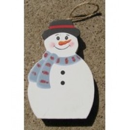 Wood Snowman Ornament CH6 - Chunky Snowman