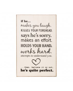 Primitive Wood Box Sign CS6613 If he makes you laugh Primitive Wood Box Sign CS6613 If he makes you laugh