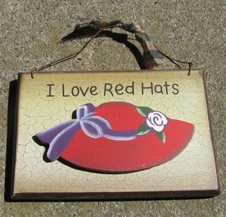 CWP18 - 3D Crackle I Love Red Hats Wood Sign CWP18 - 3D Crackle I Love Red Hats Wood Sign
