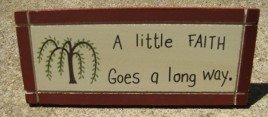  DS2 - A little Faith Goes a Long way wedge Desk Sign