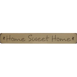 G1203-Home Sweet Home engraved wood block 