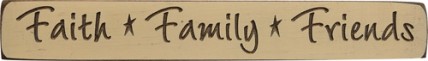 G1208- Faith Family Friends engraved wood Block G1208- Faith Family Friends engraved wood Block