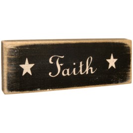 G12566 - Faith Messenger Wood Block 